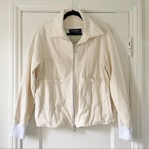 Easton K Trucker jacket cream color in size small